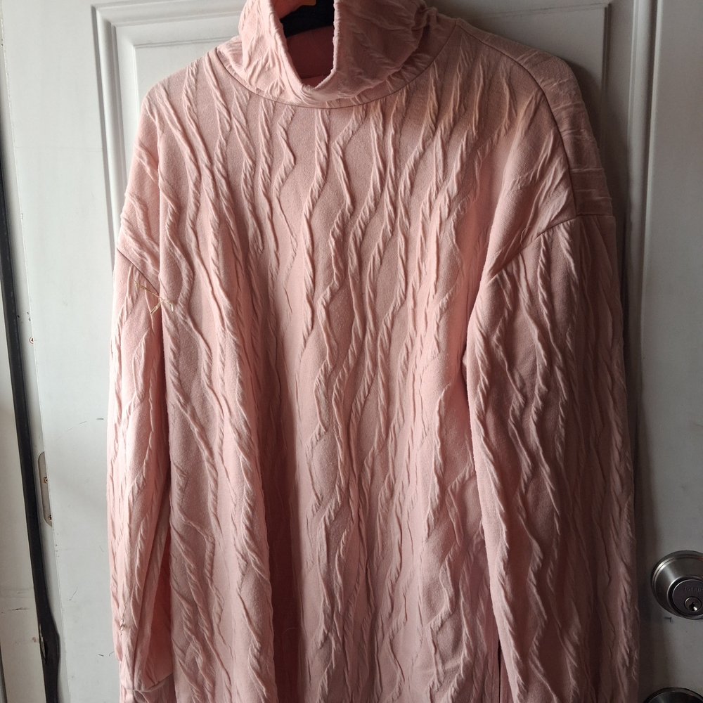Soft Pink Cowl Neck Sweater